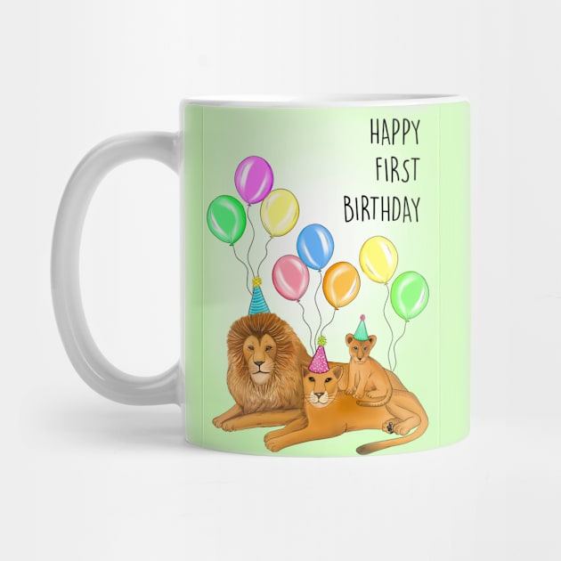 LION FAMILY 1ST BIRTHDAY by Poppy and Mabel